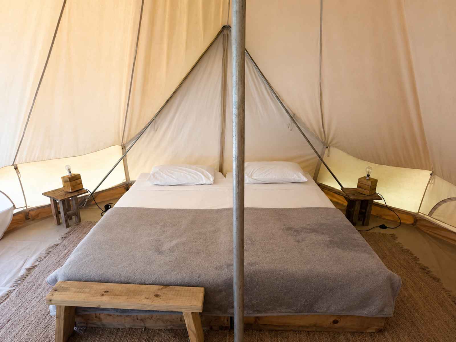 Wolfkop Grootfontein - the bell tent interior